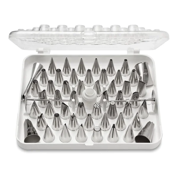 Ateco 783-55 Piece Cake Decorating Set, 1 Standard Coupler, Includes 52 Stainless Steel Tubes