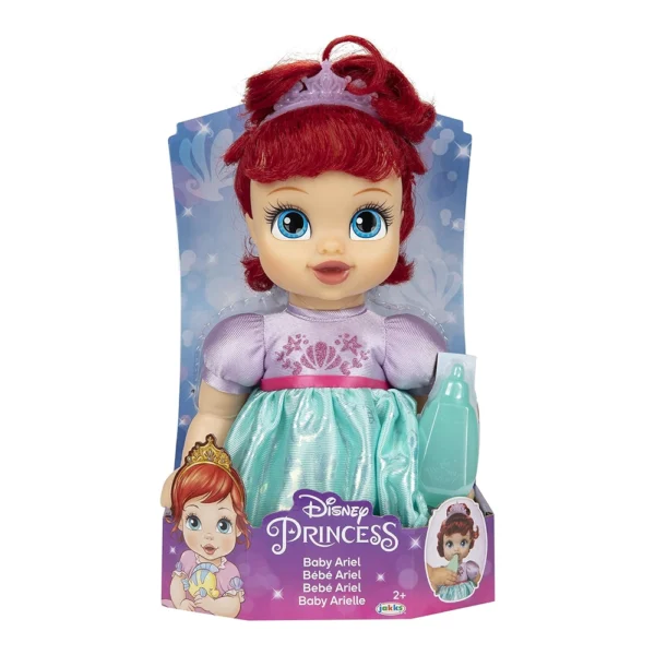 Disney Princess Ariel Baby Doll with Baby Bottle & Tiara - Image 5