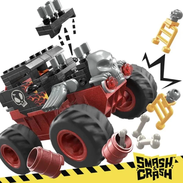 MEGA Hot Wheels Monster Trucks Toy Car Building Set, 151 Pieces, 1 Micro Figure Driver - Image 2