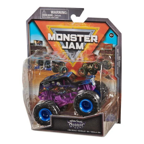 Monster Jam, Official Son Uva Digger Monster Truck, Die-Cast Vehicle, for Boys Ages 3 and up - Image 6