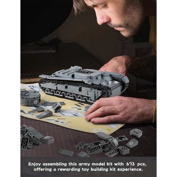 Neubaufahrzeug Tank, WW2 Army Tank Building Set, For Adults - Image 5