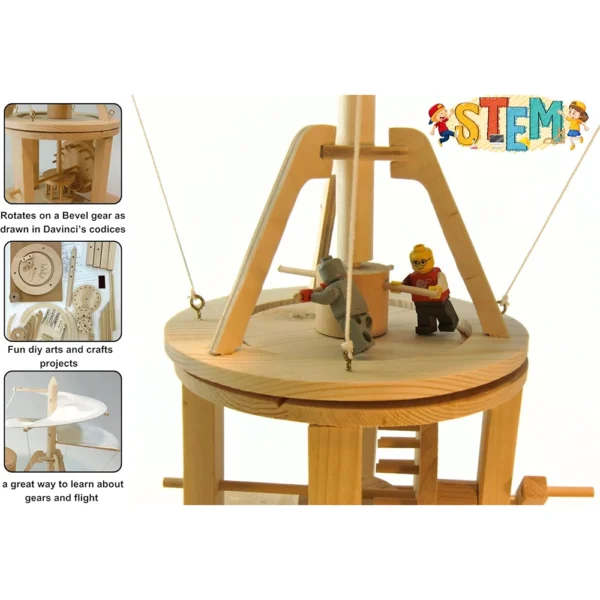 Pathfinders STEM Kit – Leonardo da Vinci Helicopter Model Kit - Science Kits for Kids Age 12-14 - Image 4