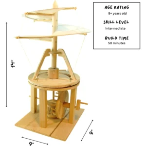 Pathfinders STEM Kit – Leonardo da Vinci Helicopter Model kit 8