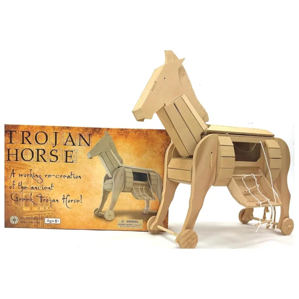 Pathfinders STEM Kit – Trojan Horse Model - DIY Wooden Craft Kit for Kids 10-14 - Girls Arts & Crafts STEM Gift