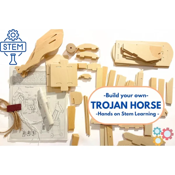 Pathfinders STEM Kit – Trojan Horse Model - DIY Wooden Craft Kit for Kids 10-14 - Girls Arts & Crafts STEM Gift - Image 2