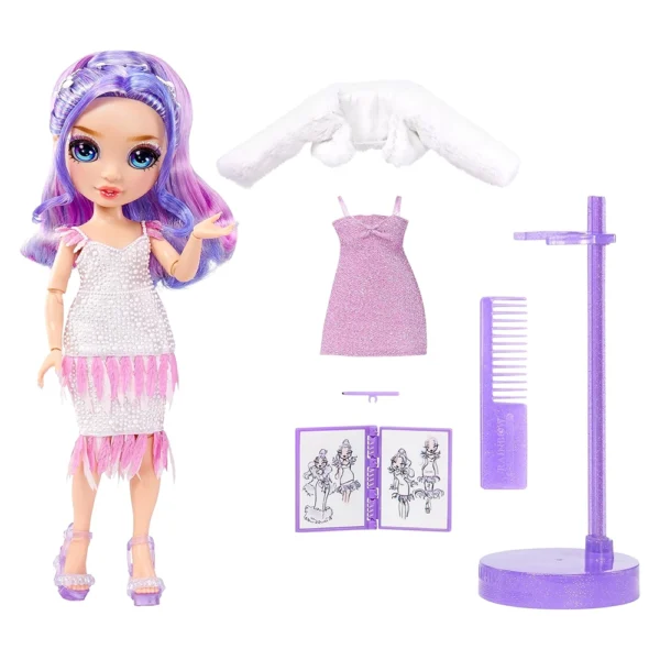 Rainbow High Fantastic Fashion Violet Willow, Purple 11”, For Kids 4-12 Years Old - Image 2