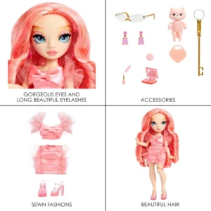 Rainbow High Pinkly Pink Fashion Doll in Fashionable Outfit 5