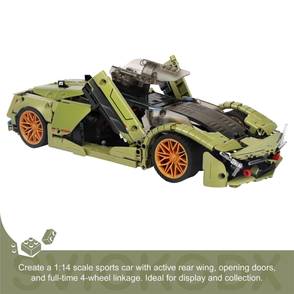 SVIOKODX Sports Car Building Blocks - Model Cars for Adults,1:14 Moc Car Building Blocks - Image 4