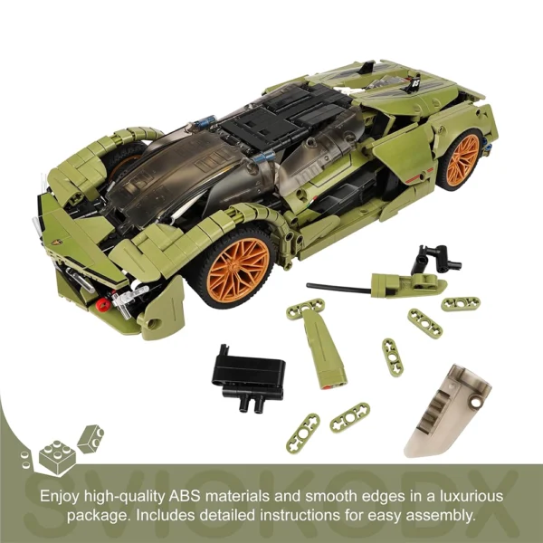 SVIOKODX Sports Car Building Blocks - Model Cars for Adults,1:14 Moc Car Building Blocks - Image 5