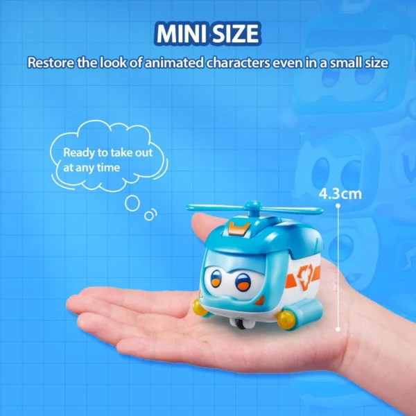 Super Wings Toys, 4 PCS Super Pet Sets, Glow and Face-Changing Transformer Toys Jerome Golden Boy Shine Tino Pet - Image 5