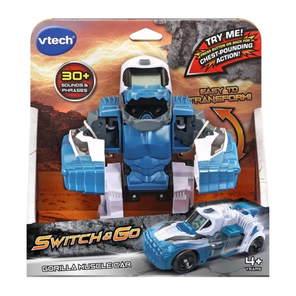 VTech Switch and Go Gorilla Muscle Car, Gift For Ages 4+ Years Kids - Image 5